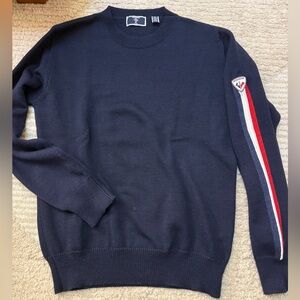 Rossignol Men's Crewneck Sweater in Navy with Red and White Accents